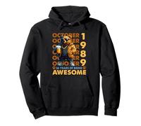 36th Birthday Bear Legends October 1989 36 Years Old Mens Pullover Hoodie