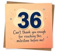 36th Birthday Card for Friend, Funny Design