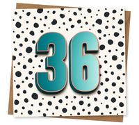 36th Birthday Card for Her, Modern Design