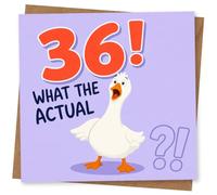 36th Birthday Card for Her or Him, Funny Design