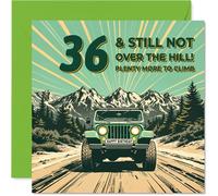 36th Birthday Cards for Women Men - Still Not Over The Hill - Happy Birthday Card for 36 Year Old Woman Man Niece Daughter Wife Sister, 145mm Bday Greeting Cards
