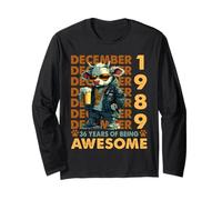 36th Birthday Cow Legends December 1989 36 Years Old Mens Long Sleeve T-Shirt