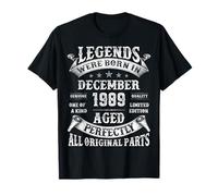 36th Birthday Gifts for Men 36 Years Old Bday December 1989 T-Shirt