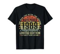 36th Birthday Gifts Vintage November 1989 36 Years Old Men T-Shirt