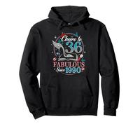 36th Birthday Women Cheers to 36 Years Fabulous Since 1990 Pullover Hoodie