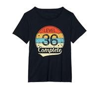 36th Wedding Anniversary for Him and Her - Level 36 Complete T-Shirt, Women's Plus, Black, 2X
