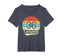 36th Wedding Anniversary for Him and Her - Level 36 Complete T-Shirt, Women's Plus, Heather Blue, 6X