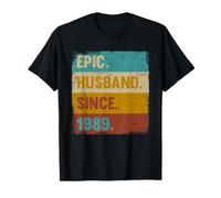 36th Wedding Anniversary For Him - Epic Husband Since 1989 T-Shirt