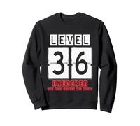 36th Wedding Anniversary Unlocked Level 36 birthday complete Sweatshirt