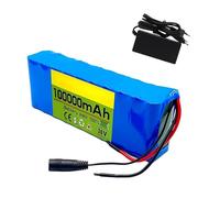 36V 100Ah E-Bike Battery 10S2P E Scooters Lithium Ion Battery Pack E Scooters Motor with BMS and 42V 2A Charger(Bullet+SM)