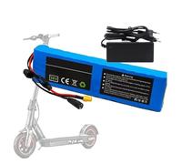 36V 10Ah 10S3P High Capacity Lithium Battery Pack with Charger Built-In BMS Protection, Rechargeable Li-Ion Battery for Go-Kart, Scooter, Waterproof T+SM