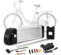36V 10Ah Removable Ebike Battery Pack, 48V Ebike Battery, High Capacity Electric Lithium ion Bike Batter, for 150W to 1000W Motors - Lithium Ion with 4 Port Mount, 2A Charger