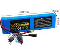 36V 20Ah Electric Bicycle Lithium Battery 10S3p Lithium Battery Pack Built-In 30A BMS with 42V 2A Charger Electric Bicycles Motor for 200W 350W 500W Scooter XT30+JST