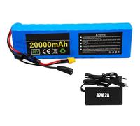 36V 20Ah Electric Bike Lithium Battery,10S3p Lithium Battery Pack,Built-in 30A BMS, With 42V 2A Charger, For 500W 350W 200W Scooters, Electric Bicycles Motor(XT60+DC)