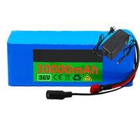 36V 30Ah 10S3P Waterproof Ebike Battery Pack with BMS and Charger Electric Bicycle Battery Removable Replacement Battery for 200W 350W 500W 800W Motor 36V 30Ah,XT60