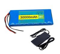 36V 30Ah EBike Battery 10S1P Electric Bicycle Battery with BMS Protection Board Lithium Battery Pack with Charger(XT60)
