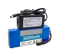 36V 30Ah Lithium Li ion Battery Rechargeable Battery Pack with Charger and BMS for 0~500W Motor Kit(XT60+DC)