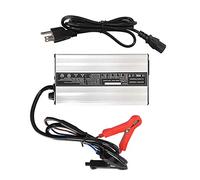 36V / 43.8V 8A Lifepo4 Lithium Battery Smart Charger 110V 120V 400W for 12S 36V Lifepo4 Battery with Cooling Fan and Alligator Clip Output Multiple Protection Functions