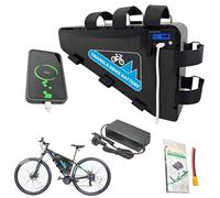 36V 48V 52V Electric Bike Triangle Lithium Battery Pack 20Ah - 35Ah Triangle Ebike Battery with Fast Charger + BMS + Triangle Bag for 250W 500W 1000W Motors 36V,20AH