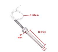 36v/48v/60v/72v DC Cartridge Heater M14 Thread Stainless Steel 304 Solar Water Heating Element 200w/500W(60V,500W)