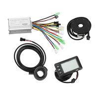 36V 48V Ebike Controller Kit, Electric Bicycles Brushless Controller Kit 15A Waterproof Motor Controller, 250W 350W LCD-GD01 Panel Thumb Throttle E Bikes Conversion Power Pedal Assist Sensor Kit