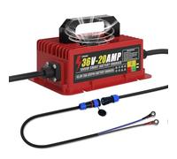 36V Lithium Battery Charger,1000W 43.8V 20A LiFePO4 Battery Charger for Golf Cart/Forklift | IP67 Waterproof 16FT Cable | Fan Cooling & Aluminum Housing | Floor Scrubber, Lift,RV,Boat,Etc