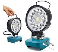 36w 3800lm Torch 18v Work Light Tools Compatible with Makita 18v Lxt Lithium-ion Battery LED Light Flashlight Cordless Outdoor LED Torch Job Site Lighting with USB and Type-C Charging Port