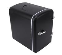 36W 4L Mini Fridge 6 Cans Capacity Small Travel Refrigerator Cooler Warmer Low Noise with DC 12V Car Adapter for Skincare Foods Medications AC100-240V(UK Plug -Black)