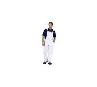 (36W) Click Cotton Drill Painters Bib and Brace White or Navy 32" - 48"