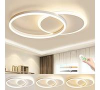 36W LED Ceiling Light, Ceiling Lamp Simple Modern Creative Two Laps, Dimmable with Memory Function, Suitable for 8~15㎡ Living Room, Bedroom, Children's Room Ceiling Lights, L55cm*W40cm*H6cm