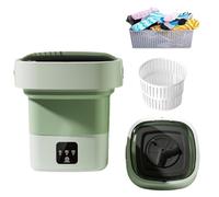 36W Portable Washing Machine, 17L Small Foldable Washing Machine with Underwear Washer, Perfect for Household, Baby Clothes, Travel, Apartments Dorms RVs green