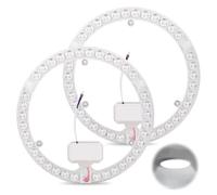 36W Round LED Module, 2 Panel Replacement LED Ring Module with Magnetic Bracket, Retrofit Round Light Source, Cool White 6000K, for Ceiling Lights, Fluorescent Replacement