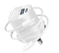 36W Super Fast Charger For DOOGEE TAB U11 Pro 2025/VPad/V Pad 5G/U11/U13/U9/U11 (2025) USB C + USB A Super Fast Charging Adapter Plug with Cable