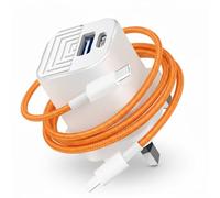 36W Super Fast Charger with Cable for TCL 605 405 505 60 SE 50SE (ORANGE)