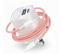 36W Super Fast Charger with Cable for TCL 605 405 505 60 SE 50SE (PINK)