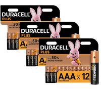 36x Duracell AAA Plus Power Alkaline Batteries Duralock LR03 MN2400 MICRO 2029ex