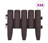 36x Lawn Edgings PP 10m Fence Barrier Garden Borders Multi Colours vidaXL