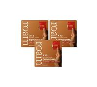 36x Light Brown Regular Fit Condom for Safer Sex (3x12 Pack) Roam Brown One Size
