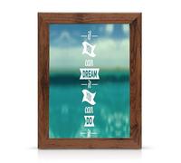 36x24 inch Walnut MDF Picture Frame - Wall Mountable | Photo Frame | Poster Frame for Home or Office Decor