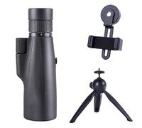 36X50 Monocular HD Light Night Vision Bak4 PrismTelescope with Phone Clip Tripod Waterproof Binoculars for Hunting Bird Watching Hiking Concert Travelling