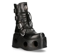 (37) 373-S2 Metallic Black Neptuno Platform Gothic Boot
