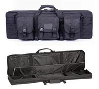 37"/42"/47"/55" Double Rifle Case Soft Bag Backpack, Long Shotgun Cases, Portable Tactical Gun Bag for Shooting Hunting Storage Transportation(Black,37in/93cm)