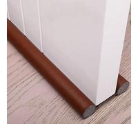 37.4inch Draft Stopper,Air Draft Stopper That Can Be Cut to Size,Double-Side Under Door Window Bottom Seal Strip Noise Blocker,Washable for Interior Doors and Windows to Stop Drafts (2, Brown)