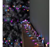 37.5m 1500 LED TreeBrights Christmas String Lights with Timer in Rainbow on Clear Cable