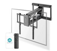 Nedis Smart W-Fi Motorised Lift Electric TV Wall Mount Bracket for 37-75" Screen Max 35kg Adjustable Height Tilt and Swivel with Remote and App Control