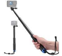 37"/94.5cm Waterproof Selfie Stick, Extendable Pole for GoPro Hero 13/12/11/10/9/Max, DJI Osmo Action, AKASO EK7000 etc., Hand Grip/Monopod/Underwater Accessories for Scuba, Snorkeling, Water Shoot