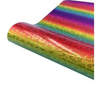 37 Colors Heat Transfer Self Adhesive Vinyl Bundle Roll, Heat Transfer Vinyl Iron on Vinyl DIY Clothing T-Shirts, DIY Garment Film Silhouette Paper Fabric Holographic Rainbow Craft Vinyl (12" x 9.8")