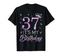 37 It's My Birthday Pink Crown 37th Birthday Gifts For Her T-Shirt