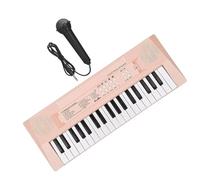 37-Key Electronic Keyboard Electronic Piano Keyboard Piano Instrument With Mini Microphone Portable Electronic Keyboards (Color : Pink)