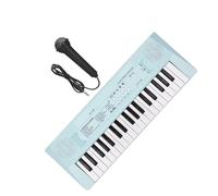 37-Key Electronic Keyboard Electronic Piano With Mini Keyboard Piano Piano Electronic Musical Instrument (Color : Blue)